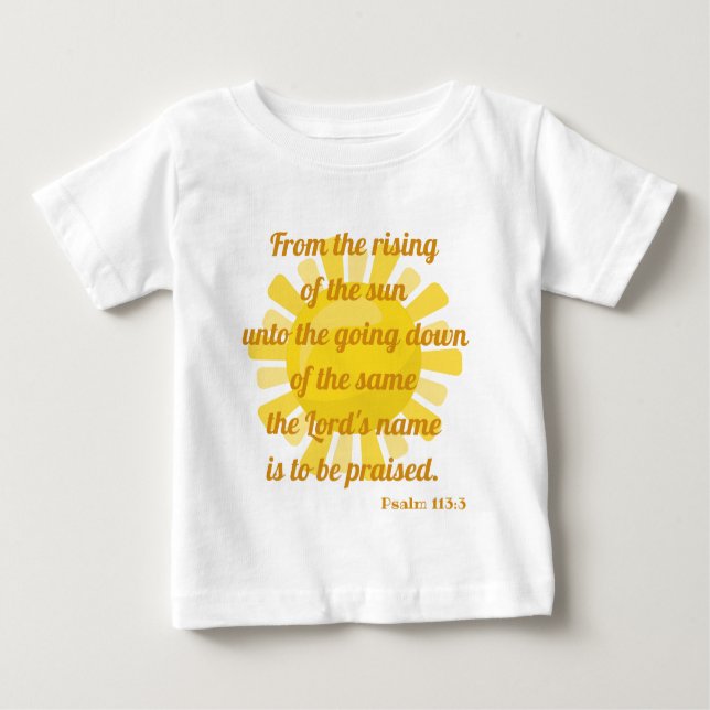 Sunny Praise Bible Scripting Baby T-shirt (Vorderseite)