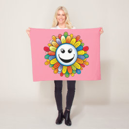 Sunny Ray Flower Fleecedecke