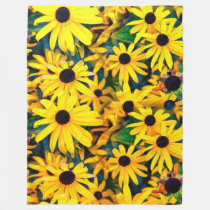 Sunny Rudbeckia Black-Mit Augen Susan Fleecedecke