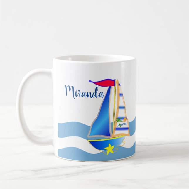 Sunny Sailing Day Kaffeetasse (Links)