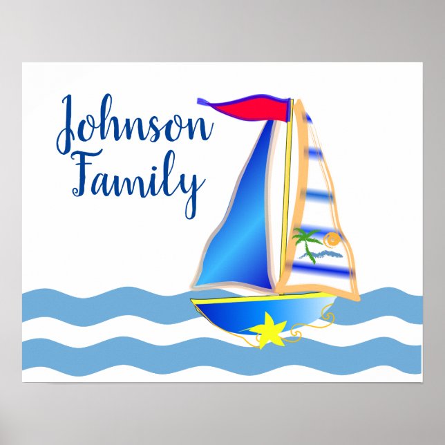 Sunny Sailing Day Poster (Vorne)
