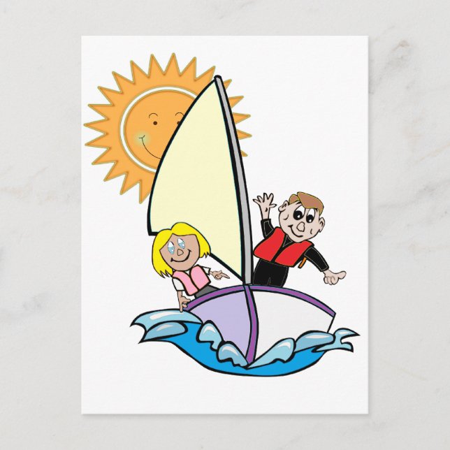 Sunny Sailing Postkarte (Vorderseite)