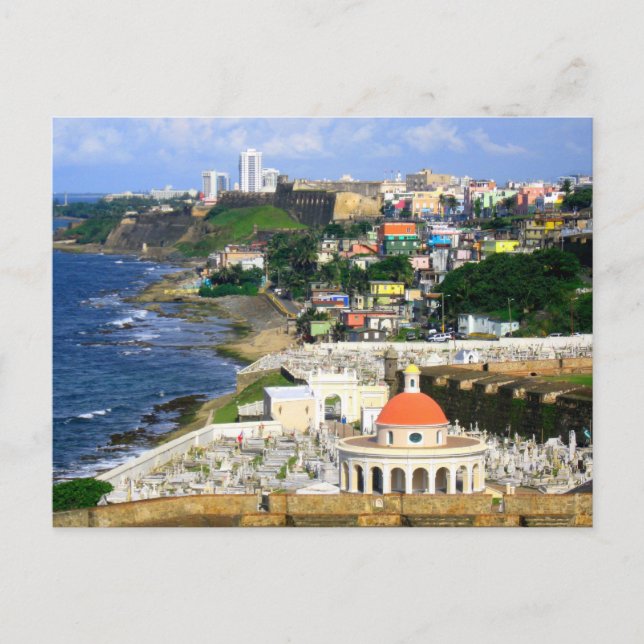 Sunny San Juan Puerto Rico Postkarte (Vorderseite)