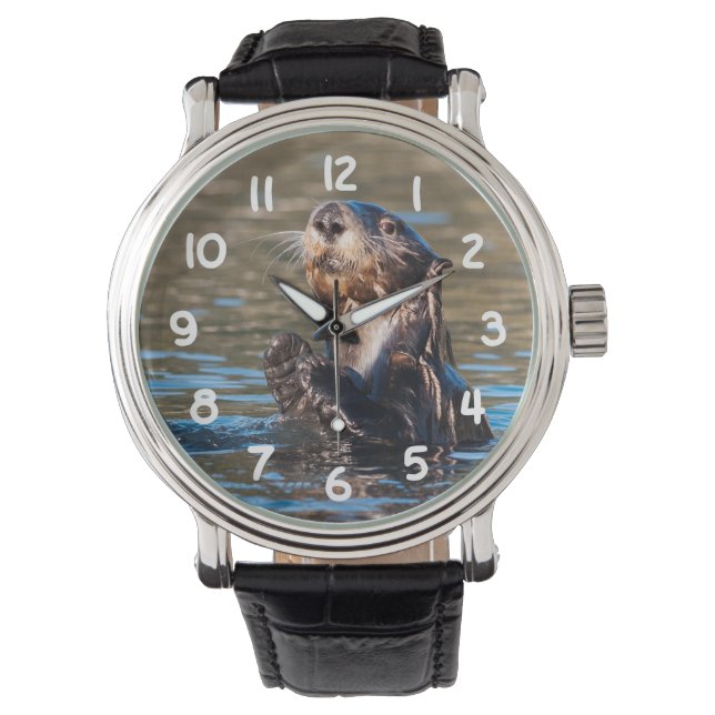 Sunny Sea Otter Armbanduhr (Vorderseite)