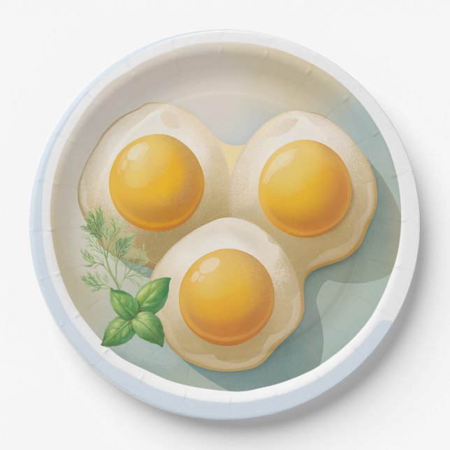 Sunny Side up Eggs Design Pappteller (Vorderseite)