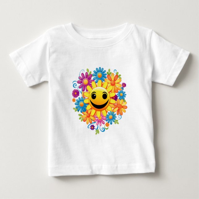 Sunny Smiles Baby T-shirt (Vorderseite)