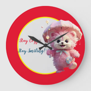 "Sunny Smiles Timekeeper" Große Wanduhr