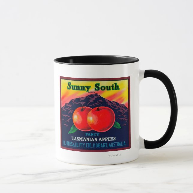 Sunny South Apple LabelHobart, Australien Tasse (Rechts)