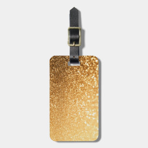 Sunny Sparkle Yellow Luxury Trendy Gold Glitzer Gepäckanhänger