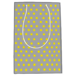 Sunny Splatter Polka Dot Pattern Mittlere Geschenktüte