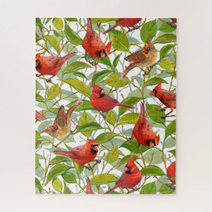 Sunny Spring Kardinals Jigsaw Puzzle