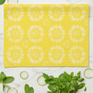 Sunny Sunburst Yellow Kitchen Towel Geschirrtuch