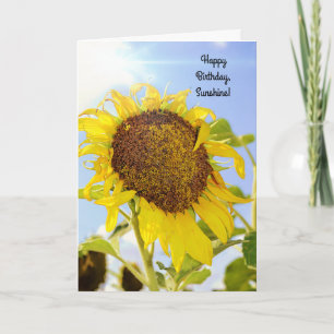 Sunny Sunflower Carte Sunshine Birthday
