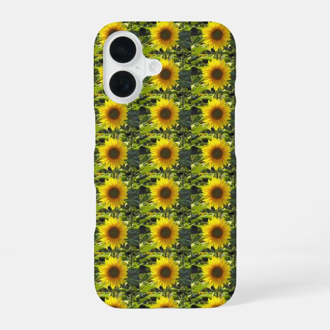 Sunny Sunflower iPhone Case 16 Hülle (Rückseite)