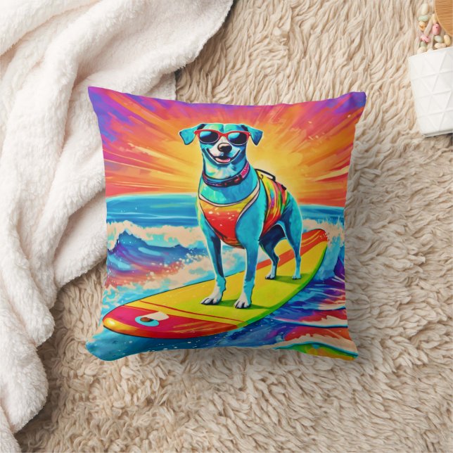 Sunny Surfjunge: Beach Bliss Kissen (Decke)