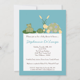 Sunny Turtle Sea Life Snail Baby Dusche Einladung