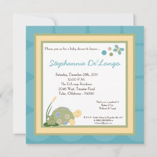 Sunny Turtle Sea Life Snail Baby Dusche Einladung