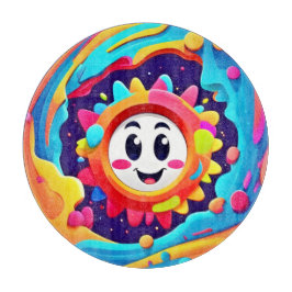 Sunny Vibes: Farbenfrohe Freude Schneidebrett