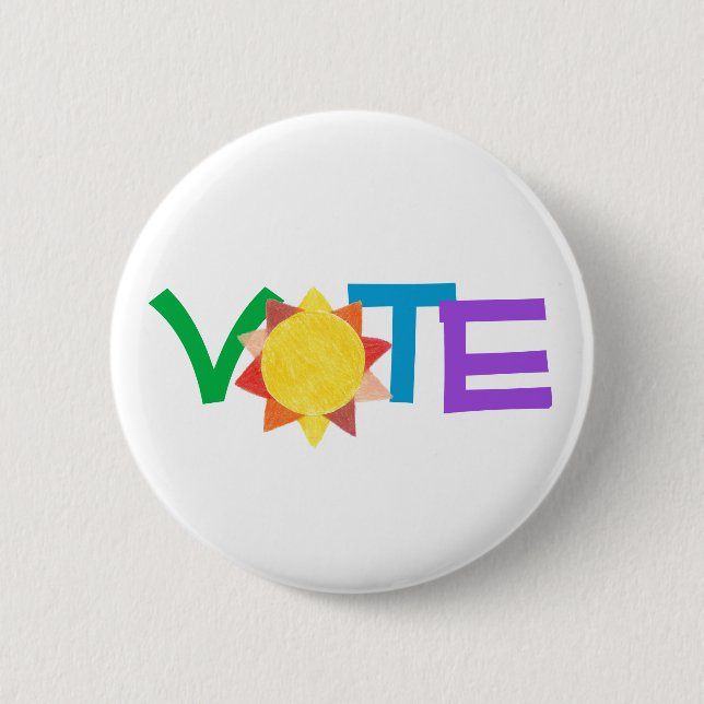 Sunny Vote GOTV Button (Vorderseite)