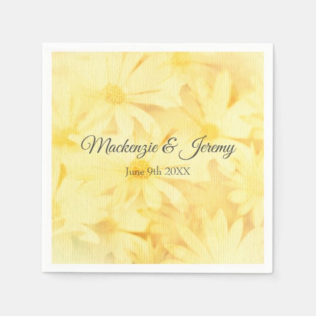 Sunny Yellow Daisies Napkins Serviette (Vorderseite)