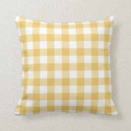 Sunny Yellow Gingham Kissen