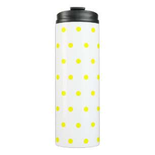 Sunny Yellow Polka Dots Thermosbecher
