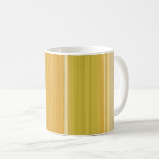 Sunny Yellow Stripes Kaffeetasse (VorderseiteRechts)