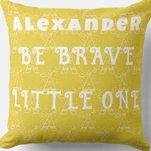 Sunny Yellow Tribal Tepee Kissen