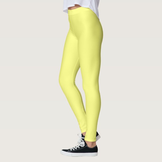 Sunny Yellow Ultra Stretch Designer Look Leggings (Links)