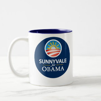 Sunnyvale für Obama-Tasse 1 Zweifarbige Tasse