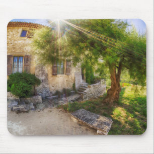 Sunray in der Abtei St. Hilaire Frankreich Mousepad