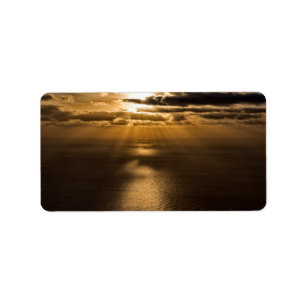 Sunrise above the Atlantic ocean Adressaufkleber