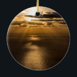 Sunrise above the Atlantic ocean Keramik Ornament<br><div class="desc">Das Bild wurde im südlichen Teil von La Palma (Kanarische Inseln) aufgenommen. Bild © Angelika Stern</div>