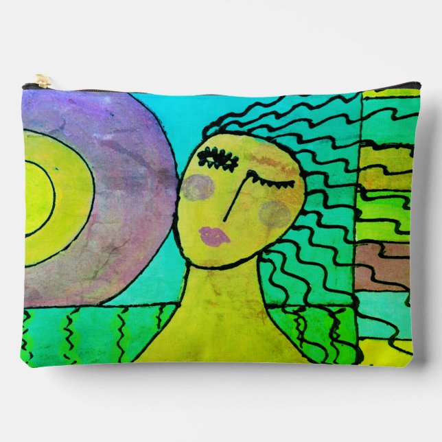 Sunrise Abstrakt Art Zubehörtasche (Vorderseite)
