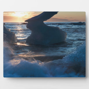 Sunrise and Iceberg formations Fotoplatte