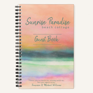 Sunrise Art Beach House Ferienwohnung Gästebuch Notizbuch