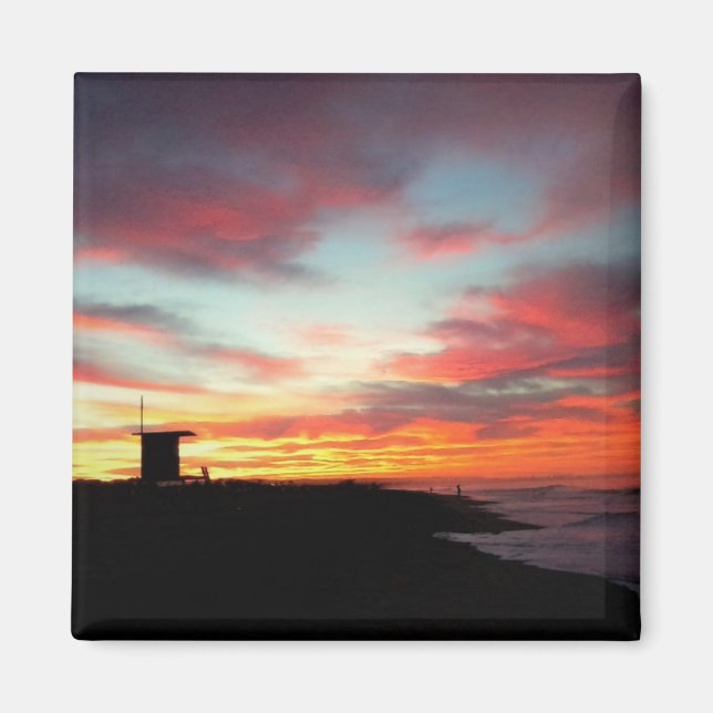 Sunrise at Newport Beach, CA Magnet (Vorne)