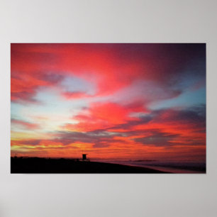 Sunrise at Newport Beach, CA Poster