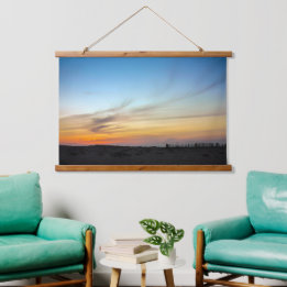 Sunrise at the Beach Wandteppich Mit Holzrahmen
