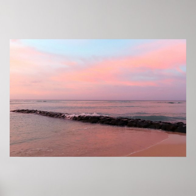Sunrise at Waikiki Beach Poster (Vorne)