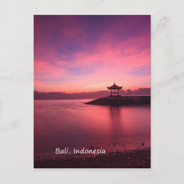 Sunrise, Bali, Indonesien Postkarte (Vorderseite)