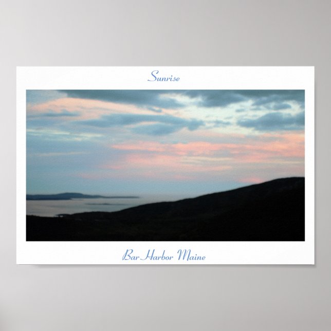 Sunrise Bar Harbor Maine Poster (Vorne)