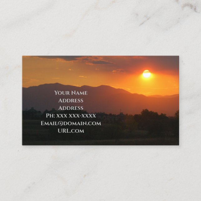 Sunrise Business Card Visitenkarte (Vorderseite)