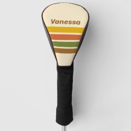 Sunrise Clover Across Striping with Name Golf Headcover