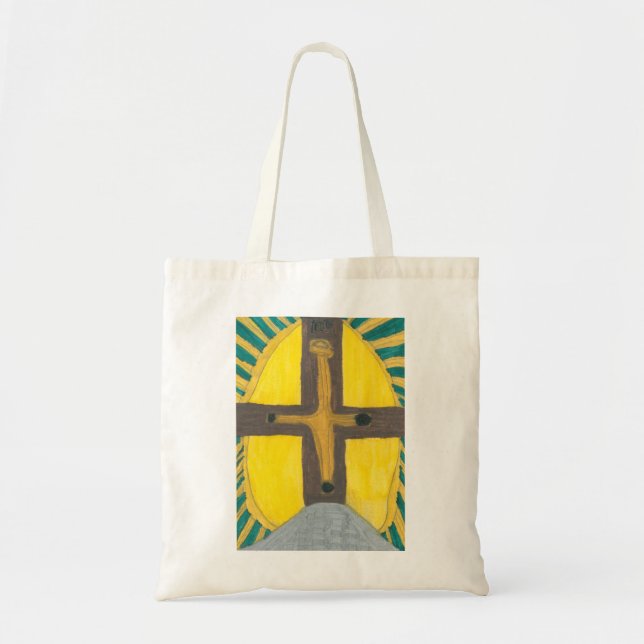 Sunrise Cross Tote Bag Tragetasche (Vorne)