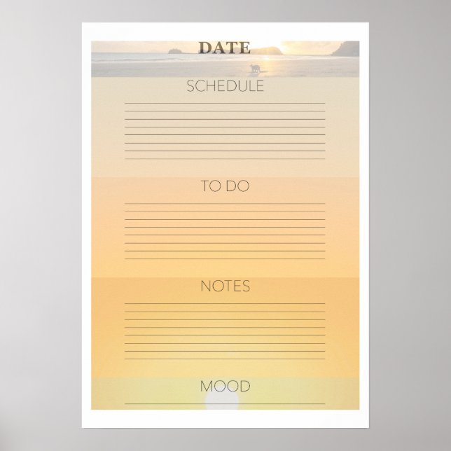 Sunrise Daily Planner Poster (Vorne)