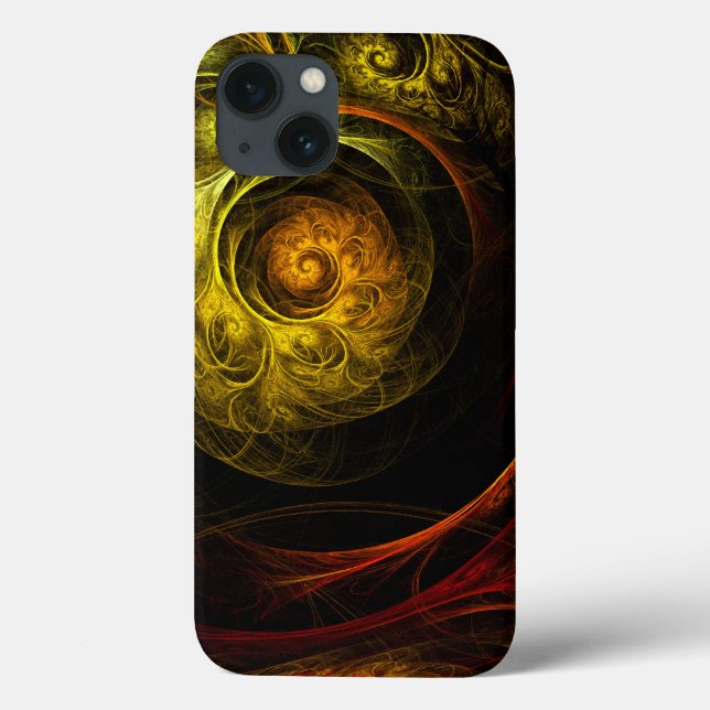 Sunrise Floral Red Abstrait Art iPhone 6 Coque (Verso)