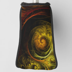 Sunrise Floral Red Abstrakte Kunst Golf Headcover