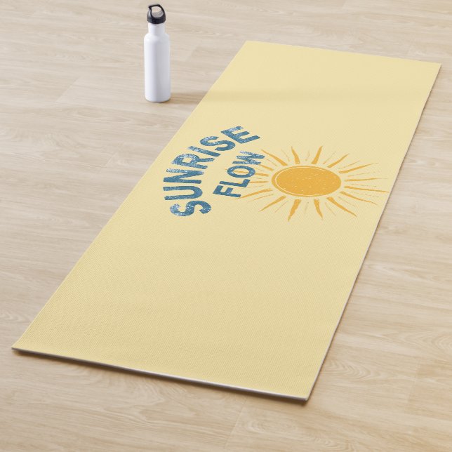 Sunrise Flow Retro Sunshine Graphic Print Vinyasa Yogamatte (Beispiel)