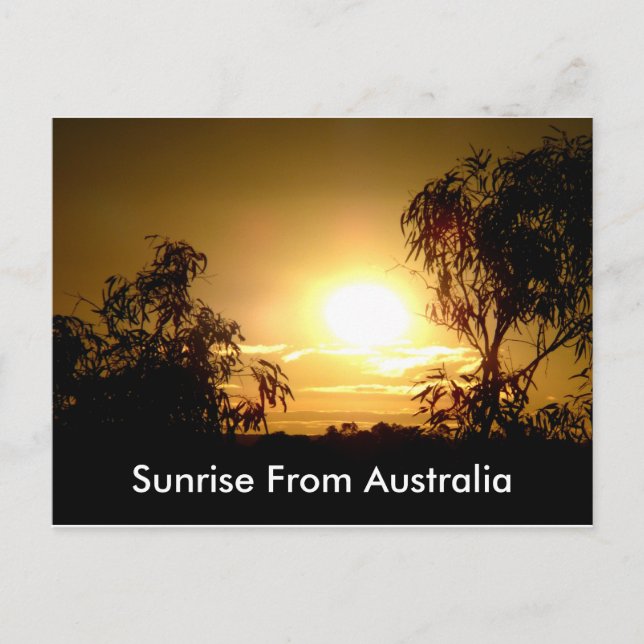 Sunrise from Australia Postcard Postkarte (Vorderseite)